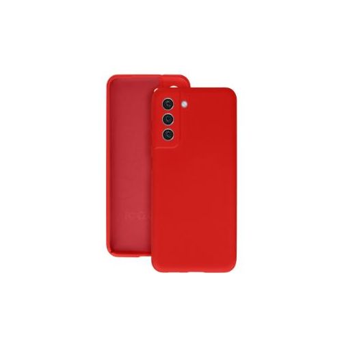 Generic Coque Silicone Compatible Avec Samsung Galaxy S21 FE Avec antichoc - ROUGE