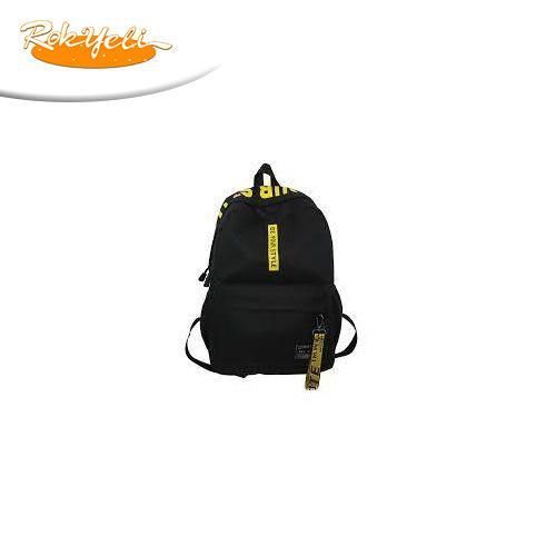 product_image_name-Generic-Sac De Collège Imperméable - Noir - Jaune -1