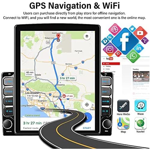 Acheter Autoradio Android 9 pouces, Navigation GPS, lecteur
