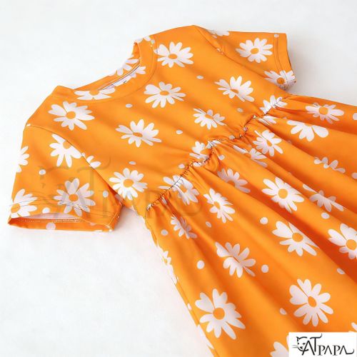 product_image_name-Catpapa-4-7 ans, robe d'été à fleurs orange pour bébé, pour les fêtes, les activités de plein air, confortable et fraîche, facile à nettoyer.-7