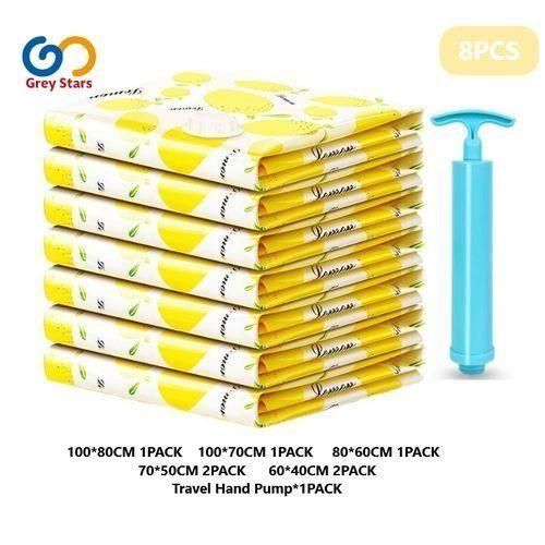 product_image_name-Generic-Sac De Rangement Sous Vide Pour Vêtements, 8 Pièces, Compressé, Avec Pompe à Main-1