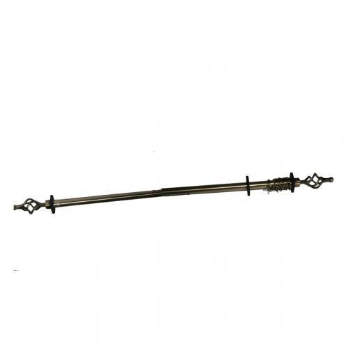 Generic Tringle à Rideaux 1m20 Extensible à 2m - Noir