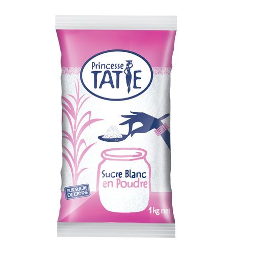 Princesse Tatie Sucre En Poudre Blanc - 1Kg - Prix pas cher
