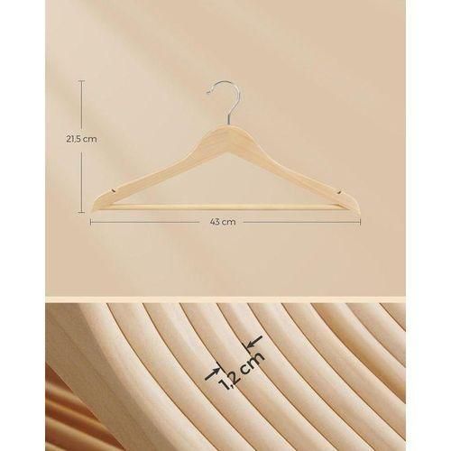 Generic Lot de 10 cintres en bois Rotatif - image 4
