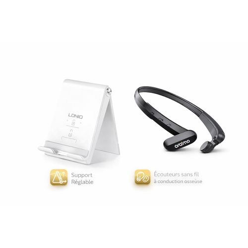product_image_name-Ldnio-Pack Support Téléphone + Écouteurs Sans Fil Oraimo – Confort & Liberté d’Utilisation-1