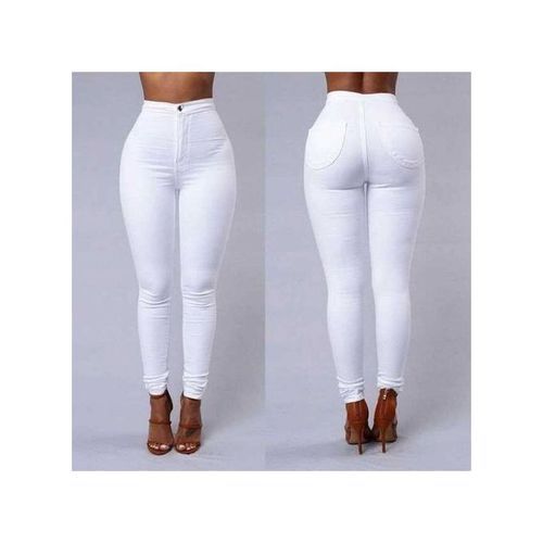 Fashion Pantalon Jeans Effet Push Up Blanc Prix pas cher Jumia CI