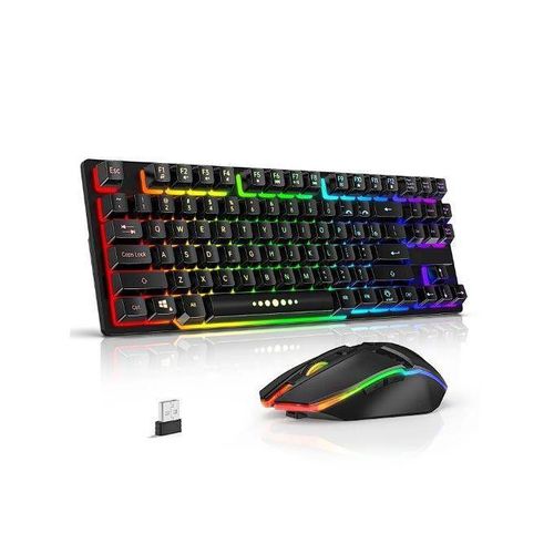 product_image_name-Generic-Clavier+souris Sans Fil - Clavier Rétroéclairé Rechargeable Raiku-1