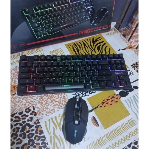 product_image_name-Generic-Clavier+souris Sans Fil - Clavier Rétroéclairé Rechargeable Raiku-2