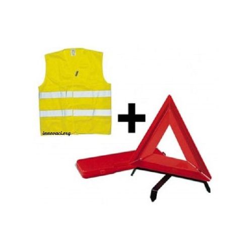 Kit triangle de signalisation + gilet de sécurité pour voiture