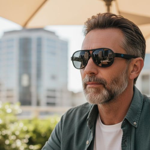 product_image_name-Generic-Lunettes de Soleil Audio Sans Fil F08 (Style Aviateur) - Technologie Open-Ear, Bluetooth, Micro HD pour Appels Mains Libres - Batterie Longue Durée-2