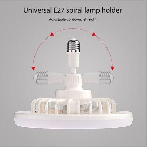 product_image_name-Generic-Gris - Ventilateur De Plafond 3-en-1 Avec Base De Convertisseur Lumineuse E27 Home Silent-6