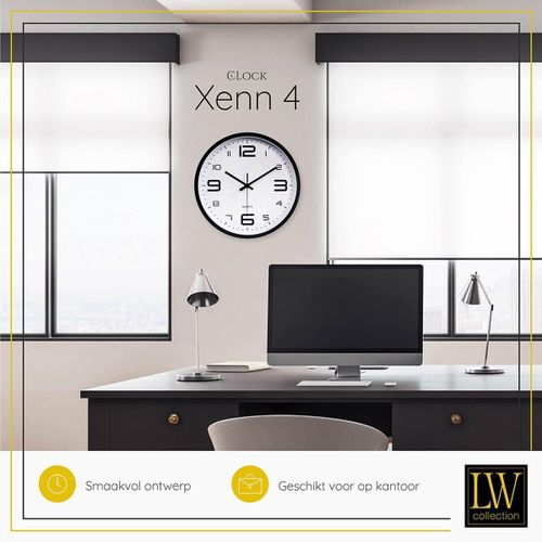 product_image_name-Quartz-Horloge murale Umi silencieux, ronde, design, pour la maison, la cuisine, la chambre, le hall, le salon, le bureau-2