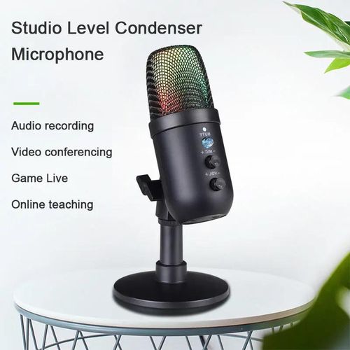 Generic Microphone Condensateur USB avec Éclairage RGB - image 6