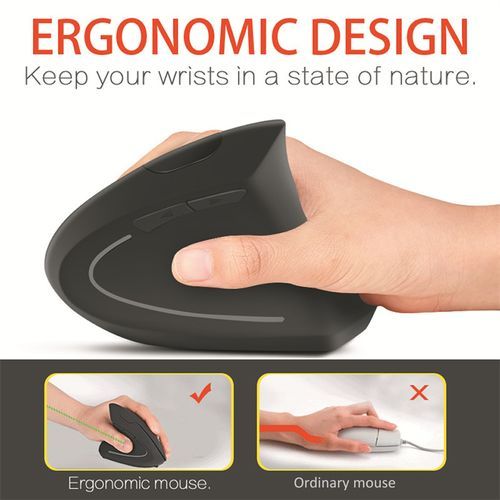 Souris Ergonomique Sans Fil Rechargeable Verticale Pour