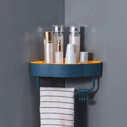 Generic Étagère d’angle murale de salle de bain sans perçage – panier 2 niveaux - image 2
