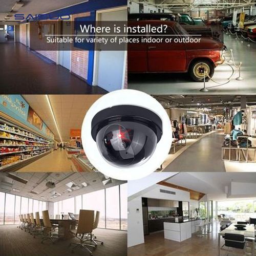 Generic Dôme Simulation Cambrioleur Alarme Caméra Intérieure Fausse Webcam Surveillance  Extérieure Caméra à La Maison LED Lumière émuler CCTV Pour Avertissement -  Prix pas cher