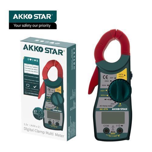 AKKO STAR Multimètre Digital- Pince Ampèremétrique - Tension - Courant -  Testeur Numérique Auto - Prix pas cher