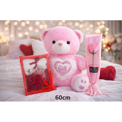 product_image_name-Generic-Pack Saint-Valentin Ourson + Fleurs – 60 cm-1