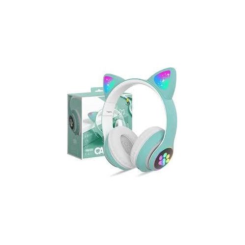 product_image_name-Generic-Casque Stéréo Sans Fil Bluetooth Pour Enfants Oreille De Chat -STN-28 Avec Lumière, Hi-fi- vert-1