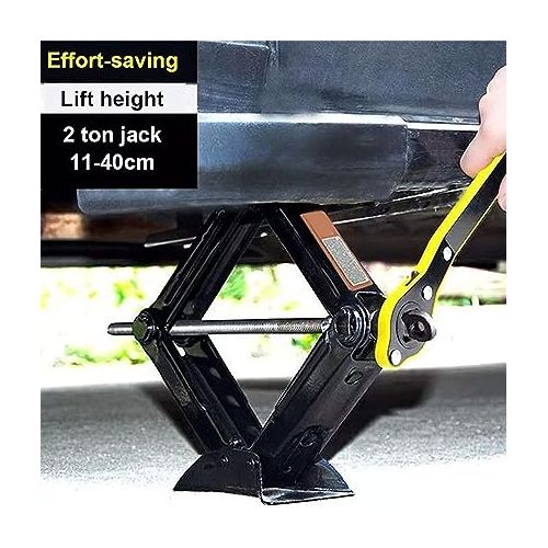 Cric à Ciseaux, Kit De Cric De Voiture Sûr Et Stable, Facile à Utiliser,  Solide Et Robuste Pour La Maison 2T 