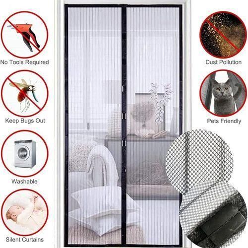 product_image_name-Generic-Rideau De Porte Anti Moustiques - Noir-1