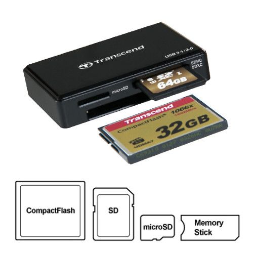 Transcend Lecteur Multi-cartes Transcend USB 3.0 RDF8 - Prix pas cher