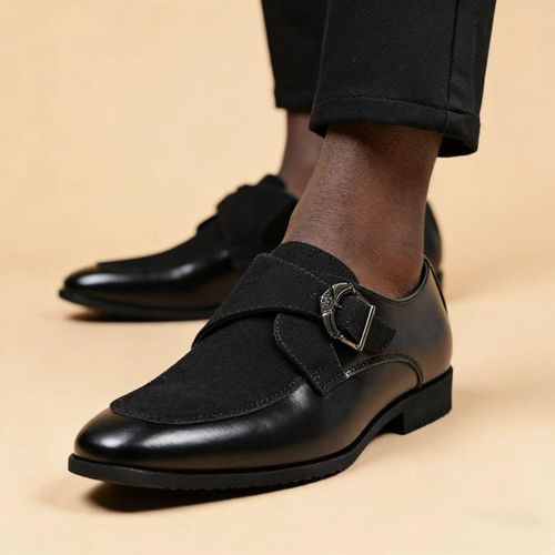 product_image_name-Fashion-Chaussures habillées élégantes et luxueuses pour homme | Chaussures en cuir suédé pour homme, style britannique | Mocassins - Noir-2