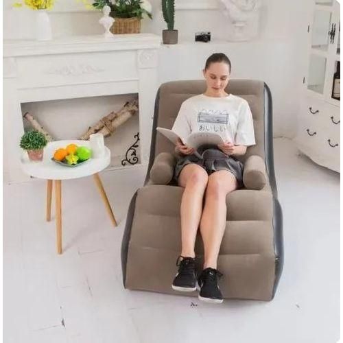 product_image_name-Generic-Fauteuil gonflable relax avec repose-jambes – Surface velours, ultra confortable-1