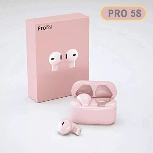 product_image_name-Pro-5s rose  - Ecouteurs Bluetooth sans fil 5S - Rose-3