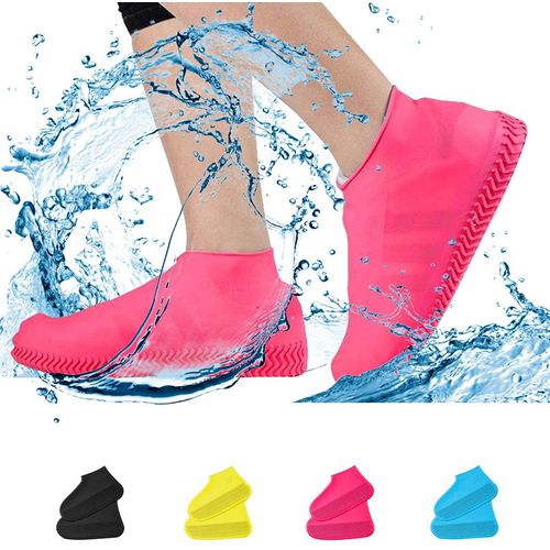 couvre chaussures en silicone imperméable taille m rose 