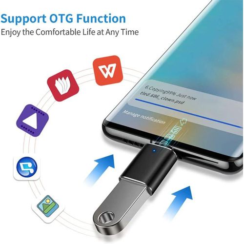product_image_name-Generic-Convertisseur USB C versA en aluminium avec lumière bleue pour appareil de Type C adaptateur USB C vers USB 3.0 OTG-6