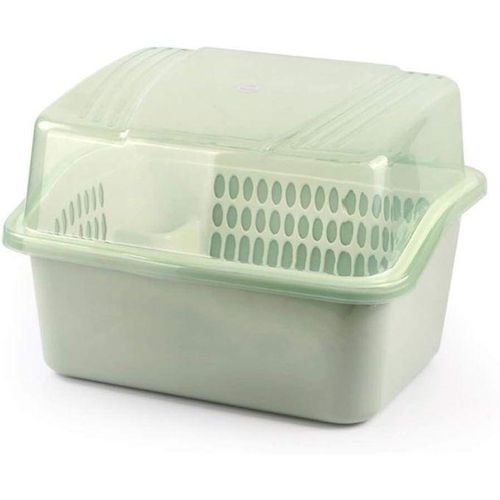 product_image_name-Generic-Chic Égouttoir à vaisselle en plastique avec couvercle-4