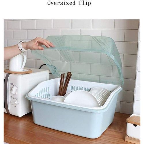 product_image_name-Generic-Chic Égouttoir à vaisselle en plastique avec couvercle-7