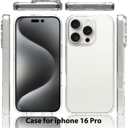 product_image_name-Generic-Coque Transparente Compatible iPhone 16 Pro Avec Antichoc - Transparent-1