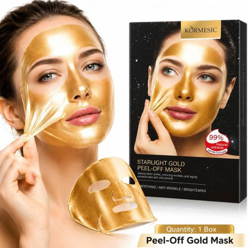Generic Lot de 10 masques visage dorés