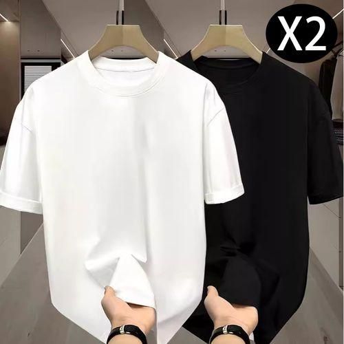 Fashion T Shirt a Manches Courtes Ultra Cool 2 En 1 Pour Homme Noir Et Blanc Prix pas cher Jumia CI