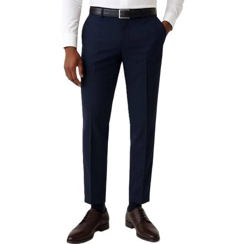 product_image_name-Fashion-Pantalon Habillé Homme - Coupe Slim - Bleu Classique - Tissu Confortable-1