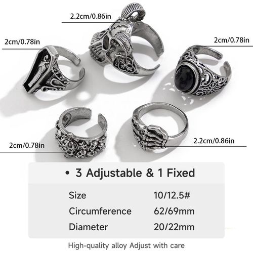 product_image_name-Fashion-Ensemble de bagues en métal pour homme 5 en 1 avec bague en argent, ensemble de bijoux à la mode-5