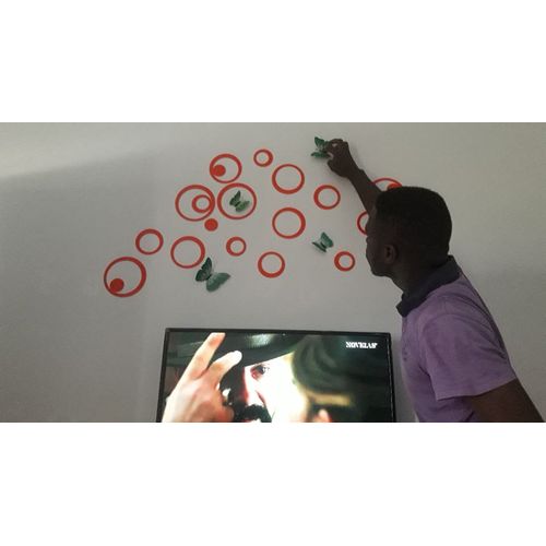 product_image_name-Generic-Lot De 20 Stickers Cercles Oranges - Autocollants Muraux - Oranges-3