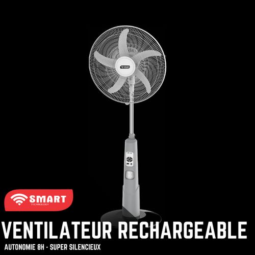 SMART TECHNOLOGY Ventilateur Rechargeable 16" - Prix pas ...