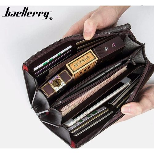 product_image_name-Fashion-Pochette en cuir PU pour homme, style business casual, texture litchi, portefeuille zippé-2