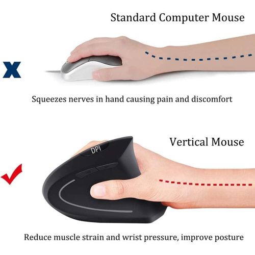 product_image_name-Generic-Souris Ergonomique, 2.4G Verticale sans Fil avec 6 Boutons - 5 DPI réglable-4