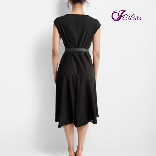 Lilas Femme Femme Femme Robe Robe Moyenne 110cm Environ Tisse Loose A Swing Type Sans Manches Col Rond Uni noir Prix pas cher Jumia CI