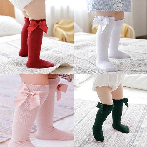 Generic Lot de 4 chaussettes longues pour Bebe Filles Chaussettes Hautes Bebe Tout petit Chaussettes Collants Prix pas cher Jumia CI