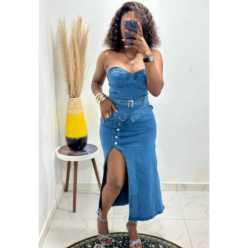 Robe en jean pas cher outlet