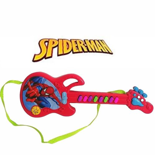 Generic Guitar Électrique A Pile Spiderman Petit Modele - Jouets