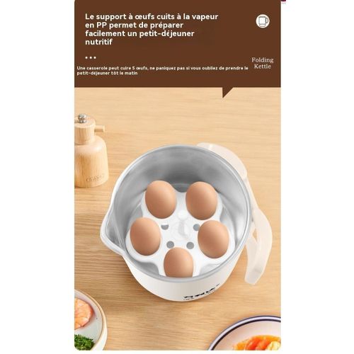 Generic Bouilloire Électrique Pliable Portable - Camping Voyage, Avec Grille à Vapeur - image 3