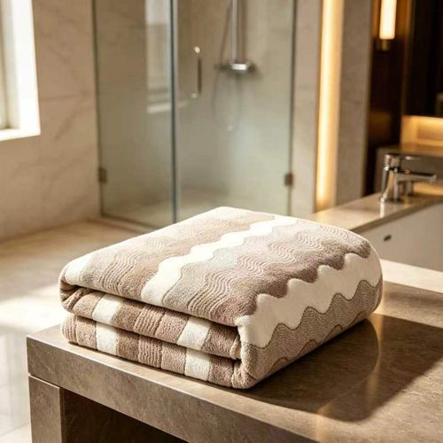 Generic Serviette de bain absorbente super douce - marron - image 3