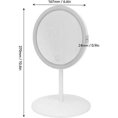 product_image_name-Generic-CHIC Miroir de Maquillage à LED, Miroir Cosmétique Amovible et Pliable, Lumière à Commande Tactile-3
