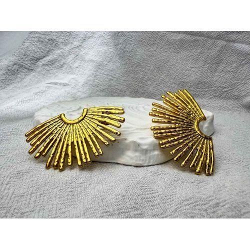 Fashion Boucles D'Oreilles Formé De Soleil Dorés